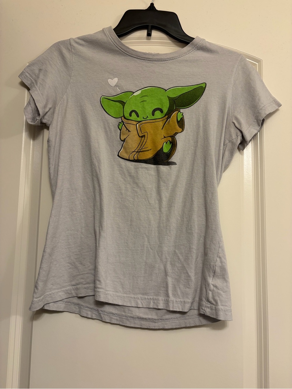 Star Wars Gray Tee with Grogu Graphic